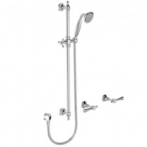 Lillian Lever Rail Shower Set, Chrome